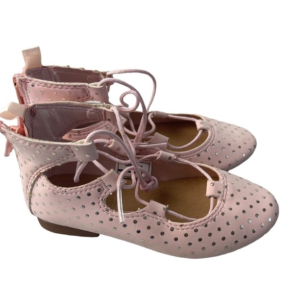 OshKosh B'Gosh Pink Polka Dot Karlie-G Toddler Shoes Size 7 - Picture 3 of 6